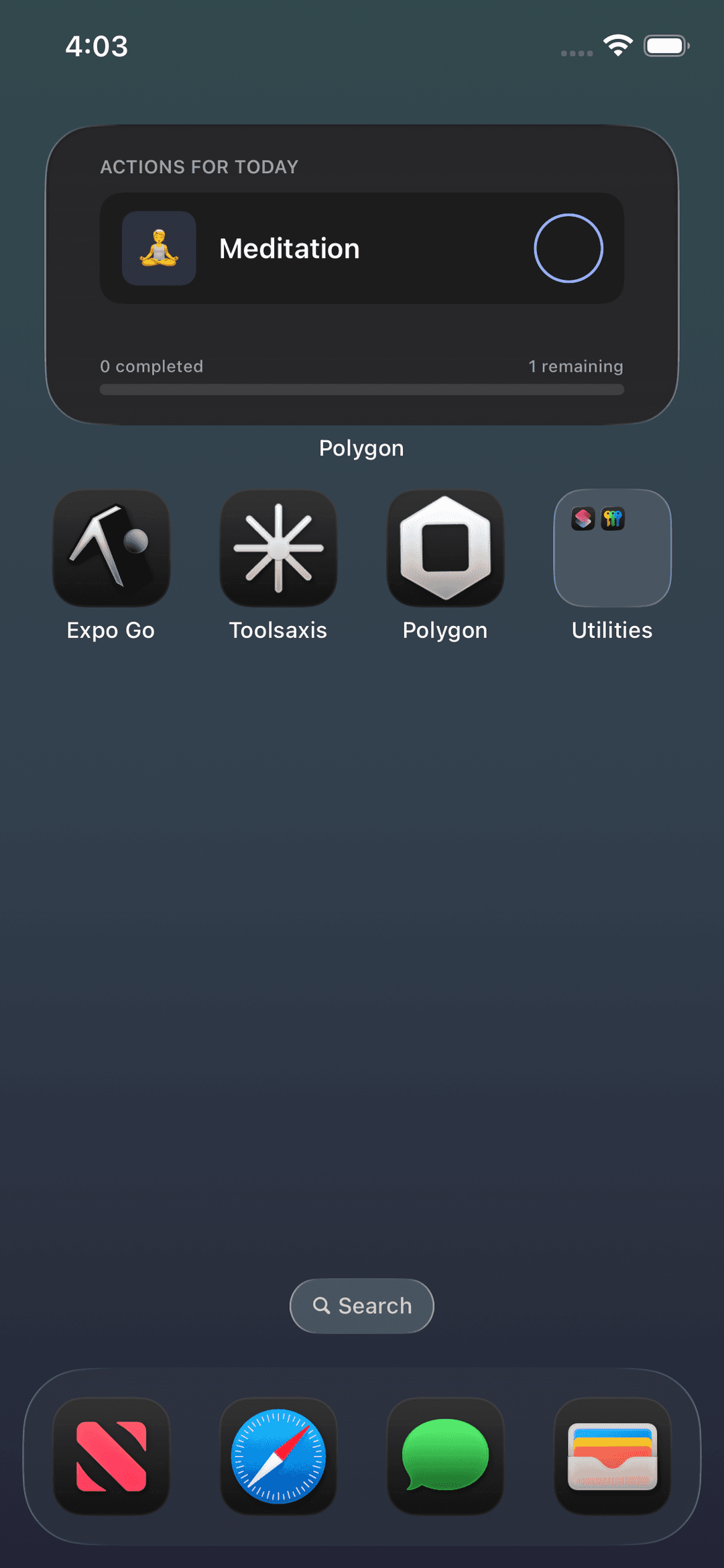 Polygon Widget - Quick Actions